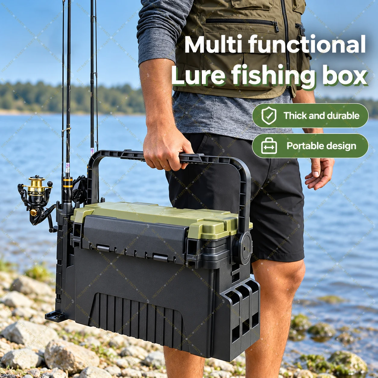 Large Capacity Tackle Fishing  - đánh giá và giá Fishing Kayak Crate